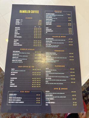 Menu photo 1 The Rambler Coffee Chula Vista, CA
