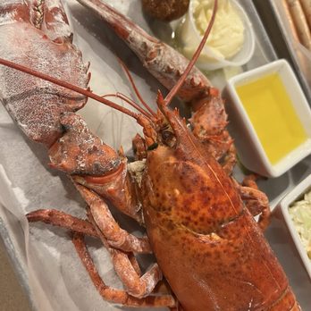 Crabby's Oyster Bar - Lobster special with awesome hush puppies and a creamy Cole slaw. - Seafood Near Me - Jensen Beach, Florida