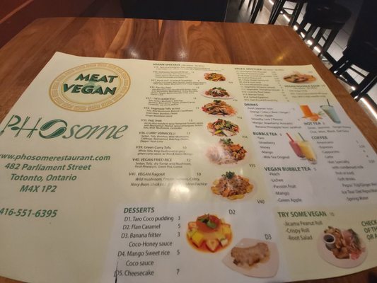 Menu photo 4 Phosome Toronto, ON