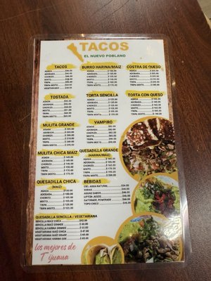 Menu photo 3 Tacos El Nuevo Poblano Tijuana, BCN Menu photo 3 Tacos El Nuevo Poblano Tijuana, BCN