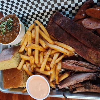 Pat's BBQ - Fries, cornbread, brisket, sausage, beans and ribs - Barbeque Near Me - Salt Lake City, Utah