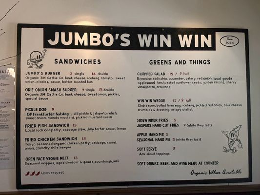 Menu photo 3 Jumbo's Win Win Philo, CA
