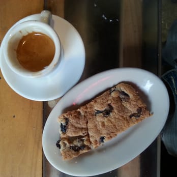 Abraco - Espresso with cured olive cookie.  Cookie was salty and delicious. - Coffee Roasteries Near Me - New York, New York