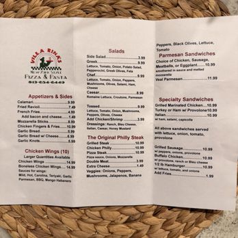 Villa Rina Pizza - Menu - Pizza Near Me - Tampa, Florida Villa Rina Pizza - Menu - Pizza Near Me - Tampa, Florida