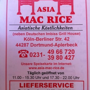 Asia Mac Rice - Chinese Near Me - Dortmund, NW Asia Mac Rice - Chinese Near Me - Dortmund, NW