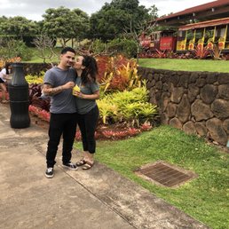 Enjoying the ice cream from the Dole Plantation. Enjoying the ice cream from the Dole Plantation.