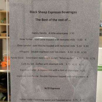 Black Sheep Espresso Bar - Menu 9/2022 - Coffee & Tea Near Me - Bishop, California Black Sheep Espresso Bar - Menu 9/2022 - Coffee & Tea Near Me - Bishop, California