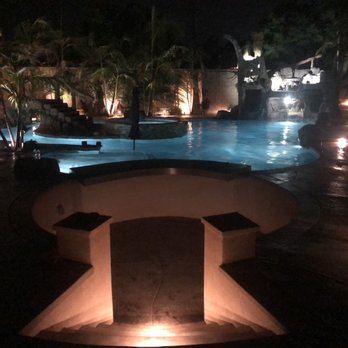 Premier Pools & Spas - Entire pool with sunken bar night view - Pool & Hot Tub Service Near Me - Ontario, California Premier Pools & Spas - Entire pool with sunken bar night view - Pool & Hot Tub Service Near Me - Ontario, California
