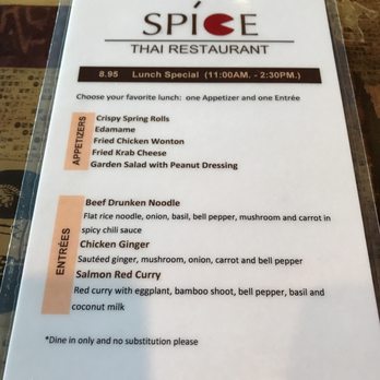 Spice Thai Restaurant - Very limited lunch menu! - Thai Near Me - Orlando, Florida Spice Thai Restaurant - Very limited lunch menu! - Thai Near Me - Orlando, Florida
