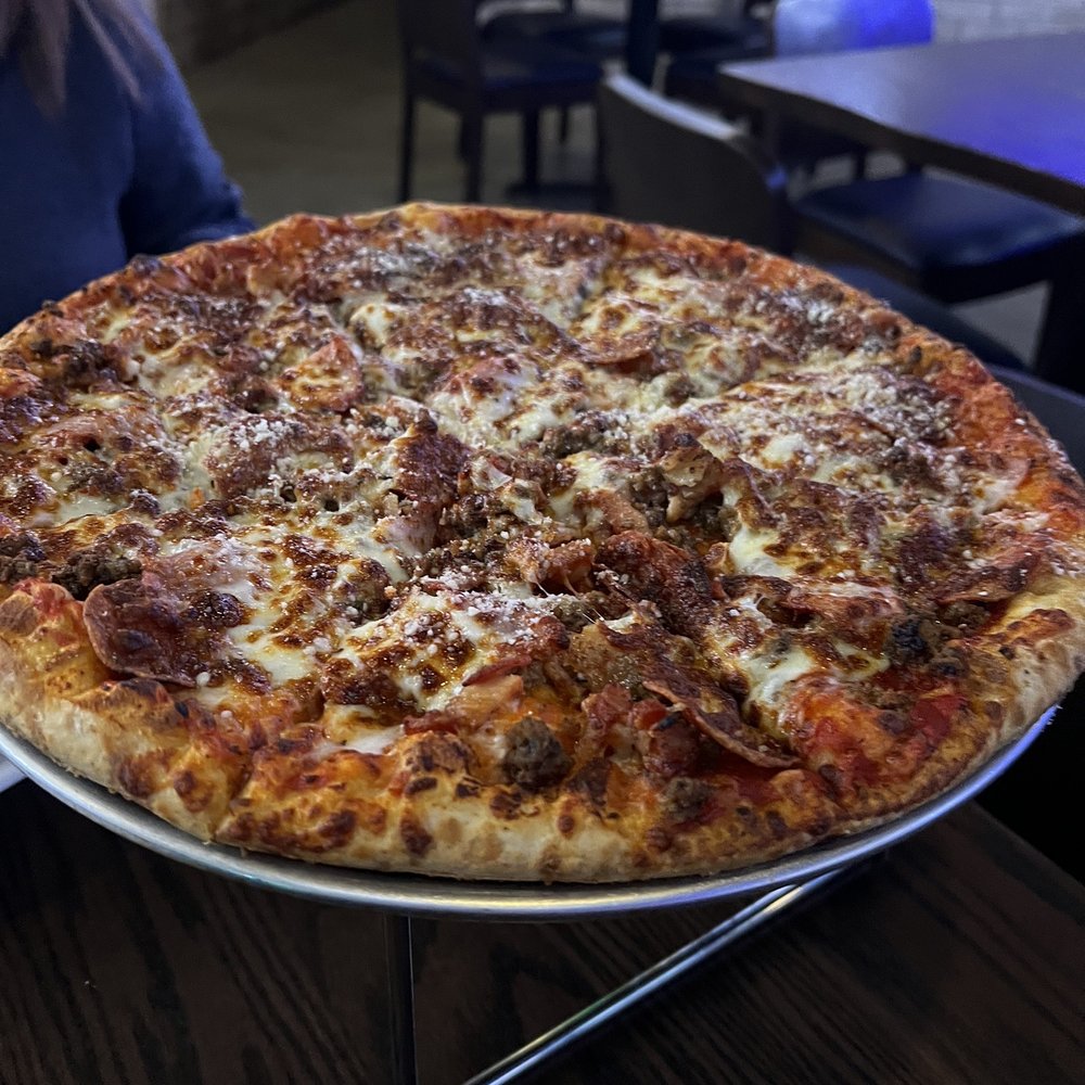 Lux American Grill - Meat Lovers Pizza - Bars Near Me - Papillion, Nebraska