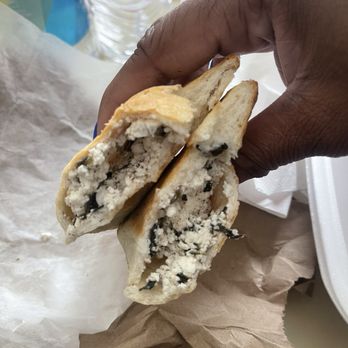 Mediterranean Bakery & Sandwich - Spinach and feta pie (cross-section) - Mediterranean Near Me - Atlanta, Georgia