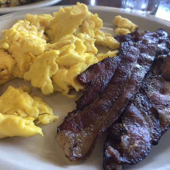 Bill's Cafe - Side of Eggs and Bacon (accompanied the Cinnamon  Roll French Toast) - American Near Me - San Jose, California