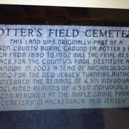 Plaque states that bodies were moved but thousands remain.