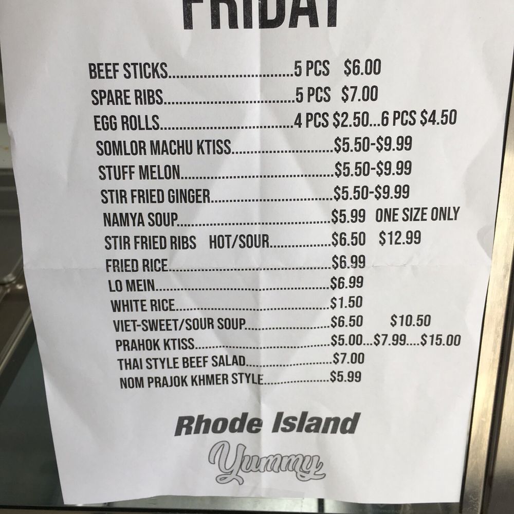 Rhode Island yummy - Menu !! - Cambodian Near Me - Providence, Rhode Island Rhode Island yummy - Menu !! - Cambodian Near Me - Providence, Rhode Island