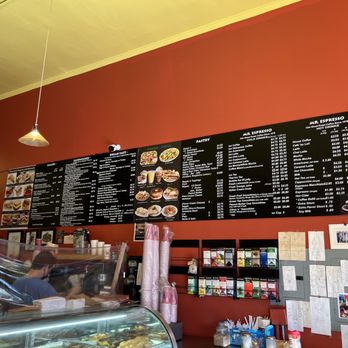 Alameda Bagels & Donuts - a menu on the wall - Bagels Near Me - Alameda, California Alameda Bagels & Donuts - a menu on the wall - Bagels Near Me - Alameda, California
