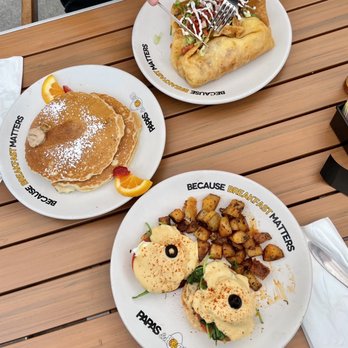 Papas and Eggs - Fried Burrito, Banana Pancakes, and Eggs Benedict Florentine - Breakfast & Brunch Near Me - Mountain View, California Papas and Eggs - Fried Burrito, Banana Pancakes, and Eggs Benedict Florentine - Breakfast & Brunch Near Me - Mountain View, California