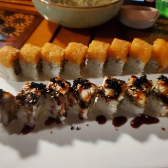 Yokohama Japanese Restaurant - Spicey Girl (top)
Eel (bottum) - Japanese Near Me - Brandon, Florida Yokohama Japanese Restaurant - Spicey Girl (top)
Eel (bottum) - Japanese Near Me - Brandon, Florida