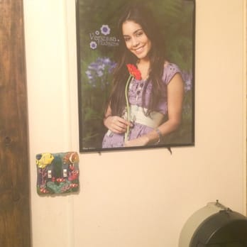 Gumbo Seafood - Vanessa Hudgens poster in the bathroom - Seafood Near Me - Refugio, Texas