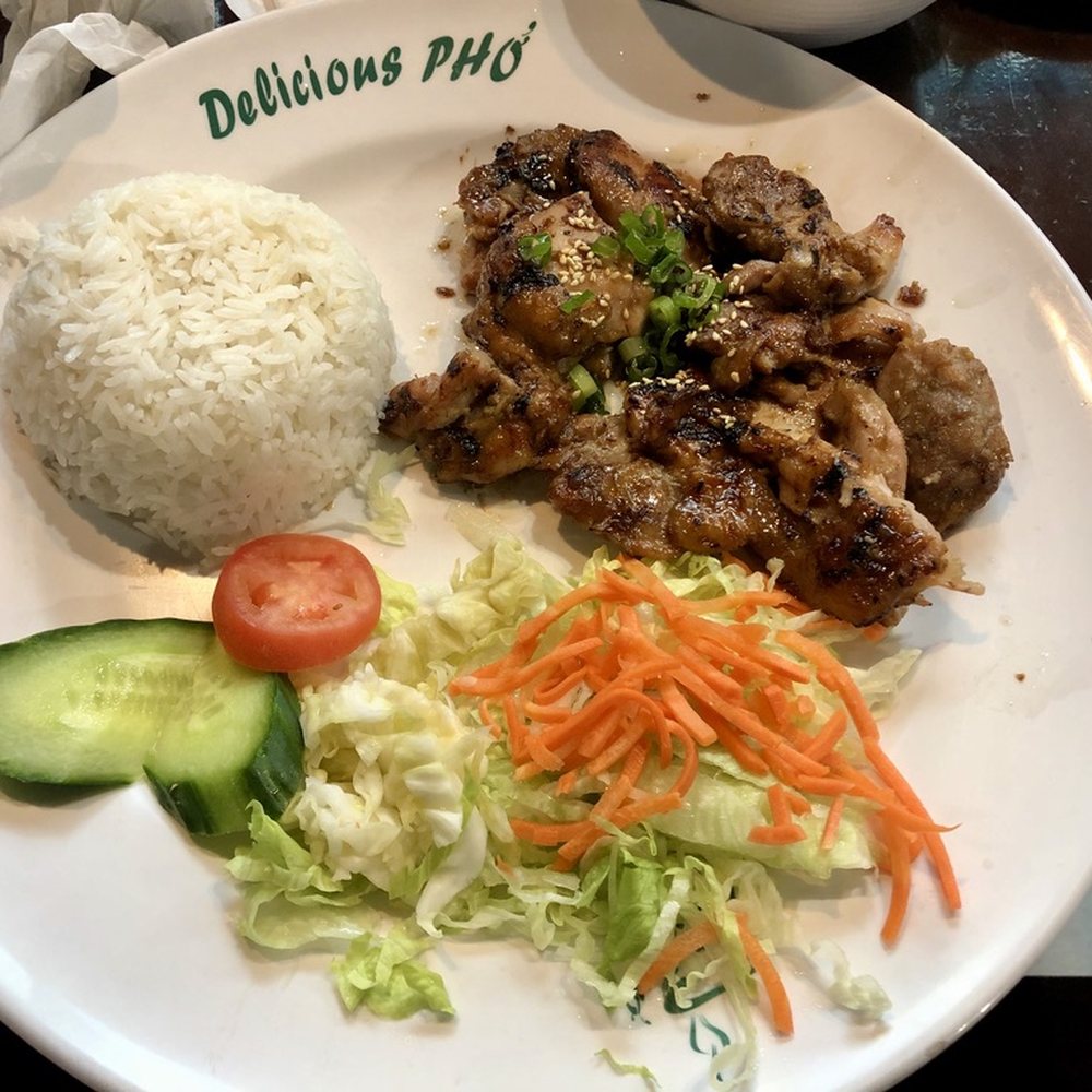 Delicious Pho - Grilled Chicken Rice plate - Vietnamese Near Me - Vancouver, British Columbia