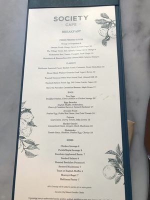 Menu photo 4 Society Cafe New York, NY