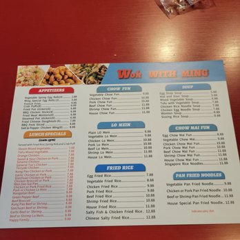 Wok with Ming - Menu - Chinese Near Me - Gilbert, Arizona