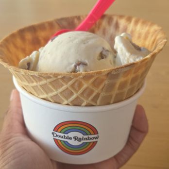 Double Rainbow Cafe - Butter Pecan in a waffle bowl - Ice Cream & Frozen Yogurt Near Me - Benicia, California