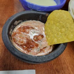 El Azul - Ordered the cheese and love mixing it with salsa and eating it with warm chips