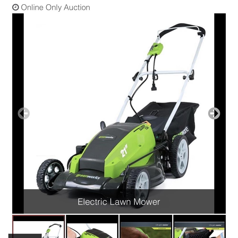 Houston Online Auctions - Electric mower - Auction Houses Near Me - Houston, Texas Houston Online Auctions - Electric mower - Auction Houses Near Me - Houston, Texas