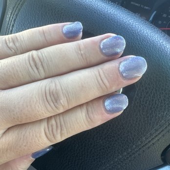 Julie's Nails & Spa - Cat eye on natural nail with a little powder to strengthen nail - Nail Salons Near Me - Roseville, California Julie's Nails & Spa - Cat eye on natural nail with a little powder to strengthen nail - Nail Salons Near Me - Roseville, California