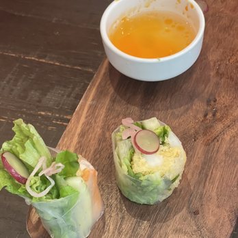 Uchi Denver - Shrimp tempura roll that's basically a spring roll cut up sushi style - Japanese Near Me - Denver, Colorado Uchi Denver - Shrimp tempura roll that's basically a spring roll cut up sushi style - Japanese Near Me - Denver, Colorado