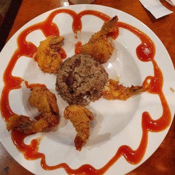 City Cafe - Seafood Stuffed Shrimp (I took a bite of shrimp...lol) with jambalaya. - Seafood Near Me - Baton Rouge, Louisiana City Cafe - Seafood Stuffed Shrimp (I took a bite of shrimp...lol) with jambalaya. - Seafood Near Me - Baton Rouge, Louisiana