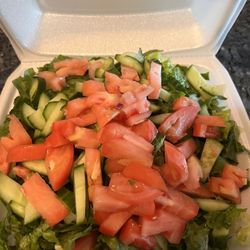 Alammar Kabob - Fettoush with dressing and chips on side