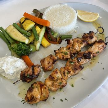 Pylos - Chicken Souvlaki Entree - Wine Bars Near Me - San Carlos, California Pylos - Chicken Souvlaki Entree - Wine Bars Near Me - San Carlos, California