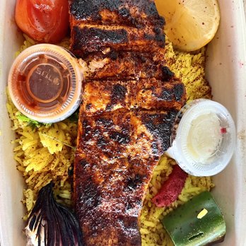 Mazra - Wood-Grilled Salmon Plate - must have if you don't prefer other meats. - Mediterranean Near Me - San Bruno, California
