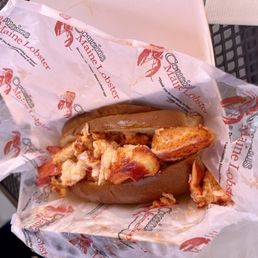 The "Connecticut" served warm with butter and lemon on toasted New England roll. The "Connecticut" served warm with butter and lemon on toasted New England roll.