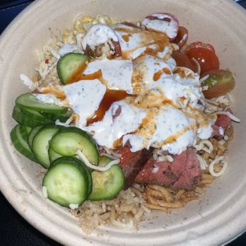 Angie’s Prime Grill - Honey spicy ranch bowl with steak. - Seafood Near Me - Chandler, Arizona Angie’s Prime Grill - Honey spicy ranch bowl with steak. - Seafood Near Me - Chandler, Arizona
