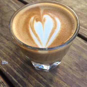 Siphon Coffee - Having a cortado out on their patio. - Cafes Near Me - Houston, Texas