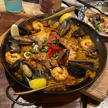 Cafe Sevilla - Seafood paella - Spanish Near Me - Costa Mesa, California Cafe Sevilla - Seafood paella - Spanish Near Me - Costa Mesa, California
