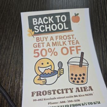 Frostcity - aiea special - Desserts Near Me - Honolulu, Hawaii