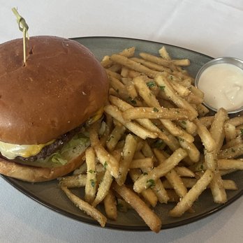 Parc - Parc burger with truffle fries. - New American Near Me - Detroit, Michigan Parc - Parc burger with truffle fries. - New American Near Me - Detroit, Michigan