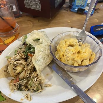 Soul Mountain Restaurant & Bar - Jerk Chicken wrap with shrimp. And Mac and cheese. - New American Near Me - Front Royal, Virginia Soul Mountain Restaurant & Bar - Jerk Chicken wrap with shrimp. And Mac and cheese. - New American Near Me - Front Royal, Virginia