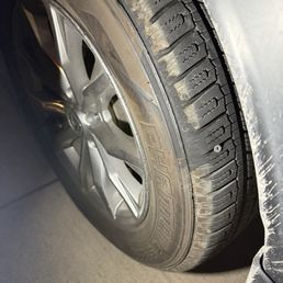 Screw in the tire that should have been replaced. Screw in the tire that should have been replaced.