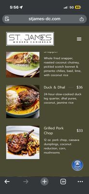 Menu photo 3 St James - Modern Caribbean Washington, DC, DC
