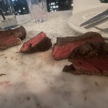 Orange Hill Restaurant & Events - The Steak Progressive. can you tell which one is not medium rare like the others? (hint: far left) - Steakhouses Near Me - Orange, California