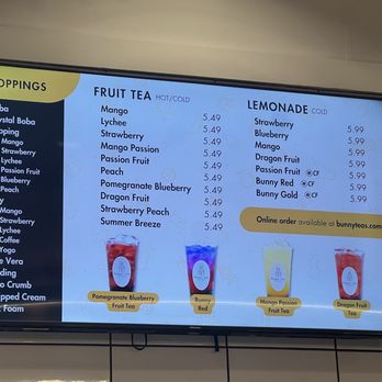 Bunny Tea - Fruit teas and lemonade (highly recommend both) - Coffee & Tea Near Me - Brambleton, Virginia