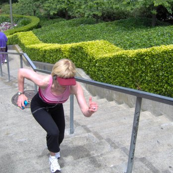 Kaitz Performance Training - Running stairs, probably the best all around aerobic exercise for any athlete. Better on the knees, ankles, and back than flat running - Trainers Near Me - Pacifica, California