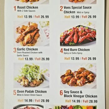 Vons Chicken - Oven Baked Chicken menu - Chicken Shop Near Me - Dublin, California Vons Chicken - Oven Baked Chicken menu - Chicken Shop Near Me - Dublin, California