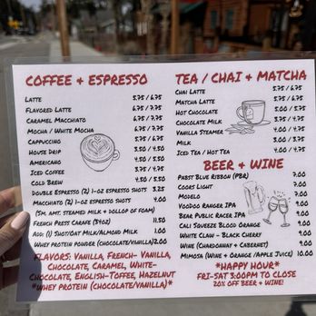 Moonridge Coffee Company  - Menu February 2026 - Coffee & Tea Near Me - Big Bear Lake, California