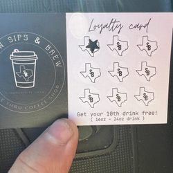 Texan Sips & Brew - Locality Card