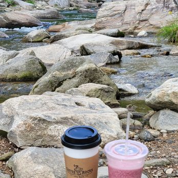 Coffee on the Rocks - Coffee rocked and wild berry smoothie! Delicious - Coffee & Tea Near Me - Chimney Rock, North Carolina
